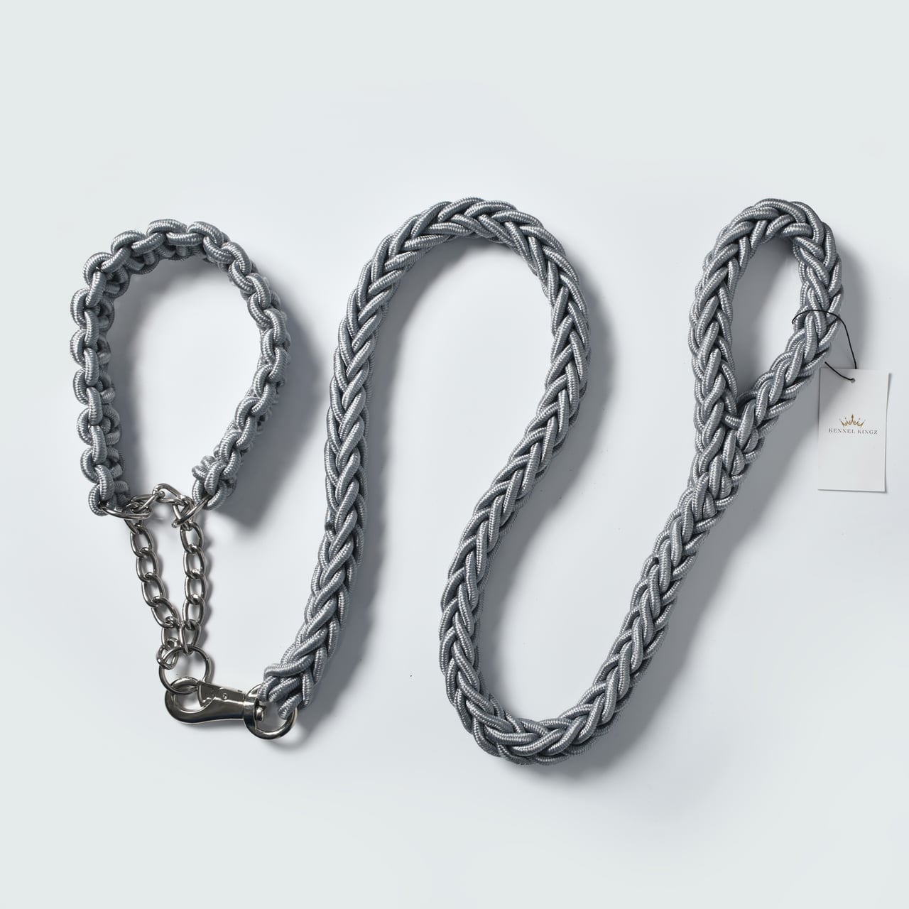 Paracord Rope Collar/Lead Set – Grey