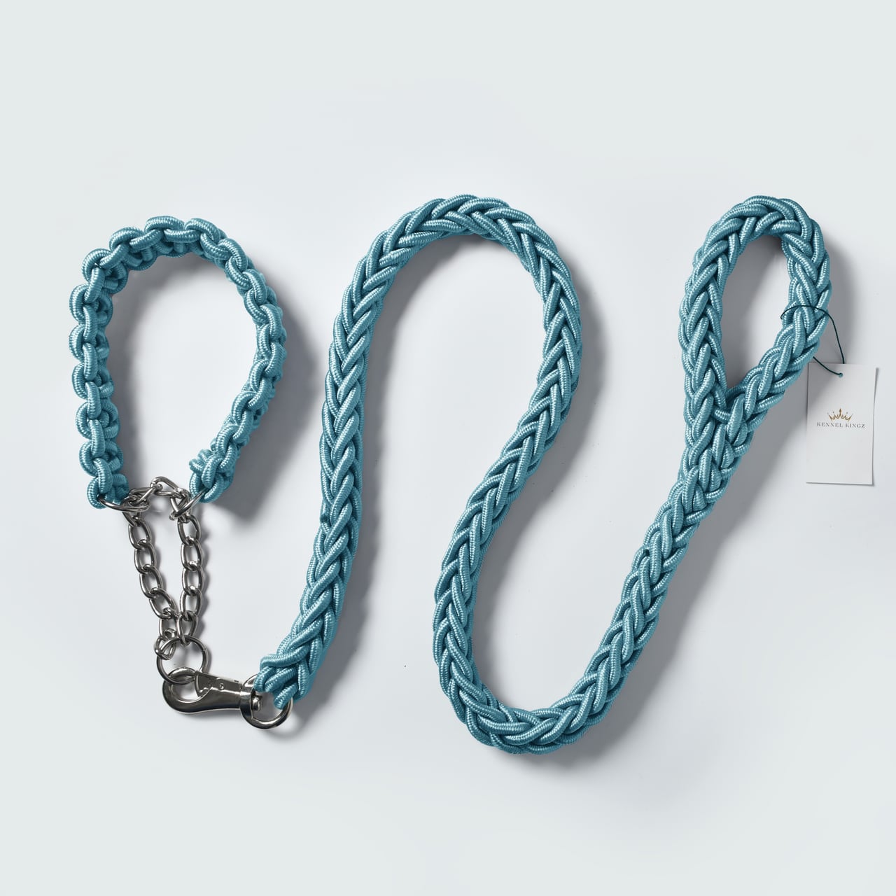 Paracord Rope Collar/Lead Set – Light Blue